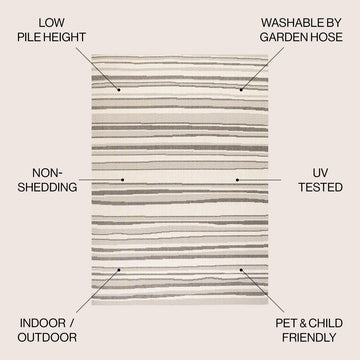Castara Wavy Stripe Modern Indoor/outdoor Area Rug